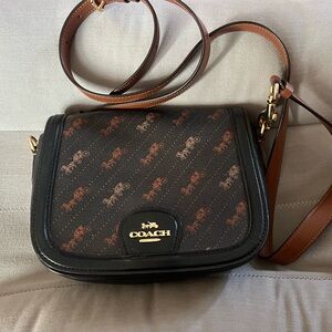 Coach Black and Brown Crossbody Bag